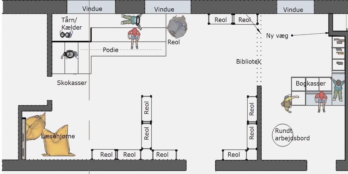 Fra mørkt bibliotek til inspirerende læringsrum – Laursens Realskole