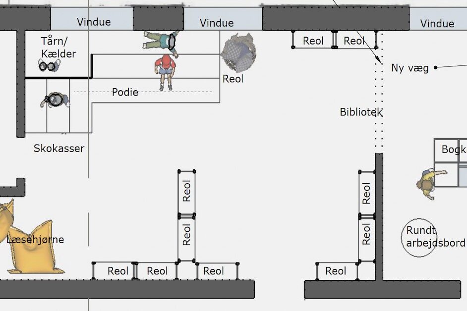 Fra mørkt bibliotek til inspirerende læringsrum – Laursens Realskole