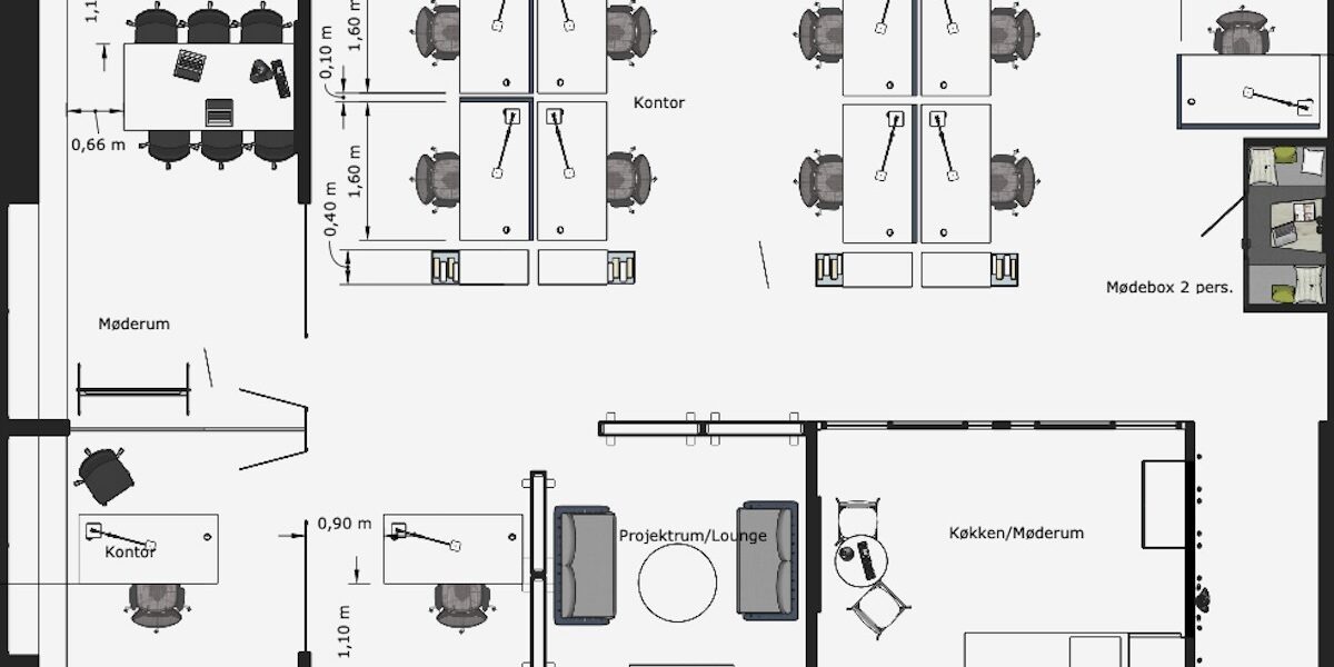 Flere medarbejdere uden flere kvadratmeter – sådan skaber du plads gennem strategisk indretning